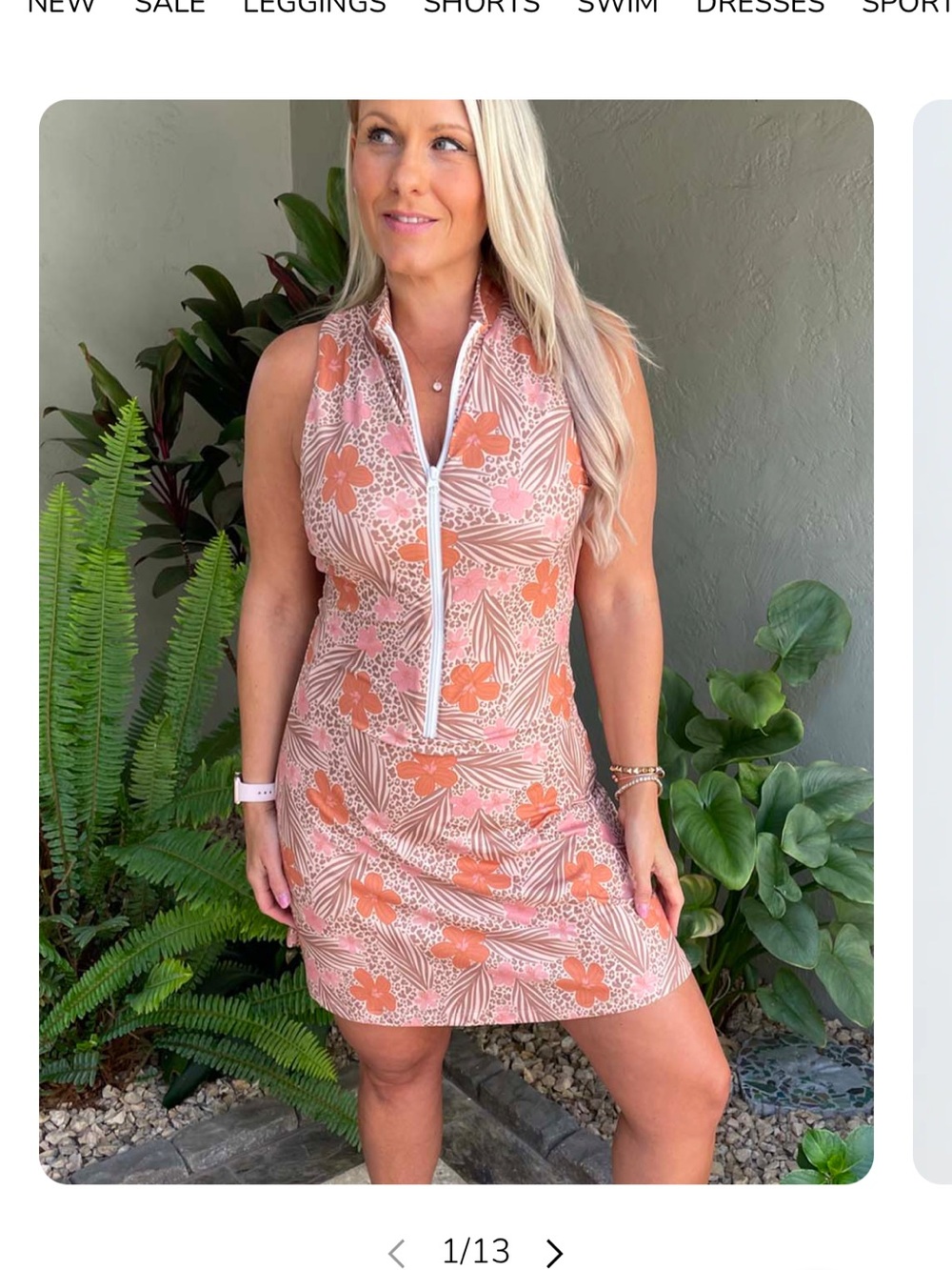 CVG Half Zip Dress in Sun-kissed